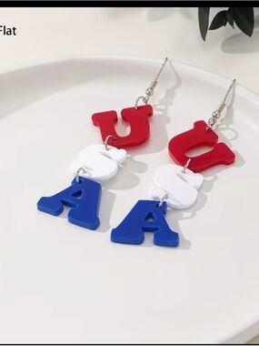 USA 🇺🇸 ❤️🤍💙 earrings